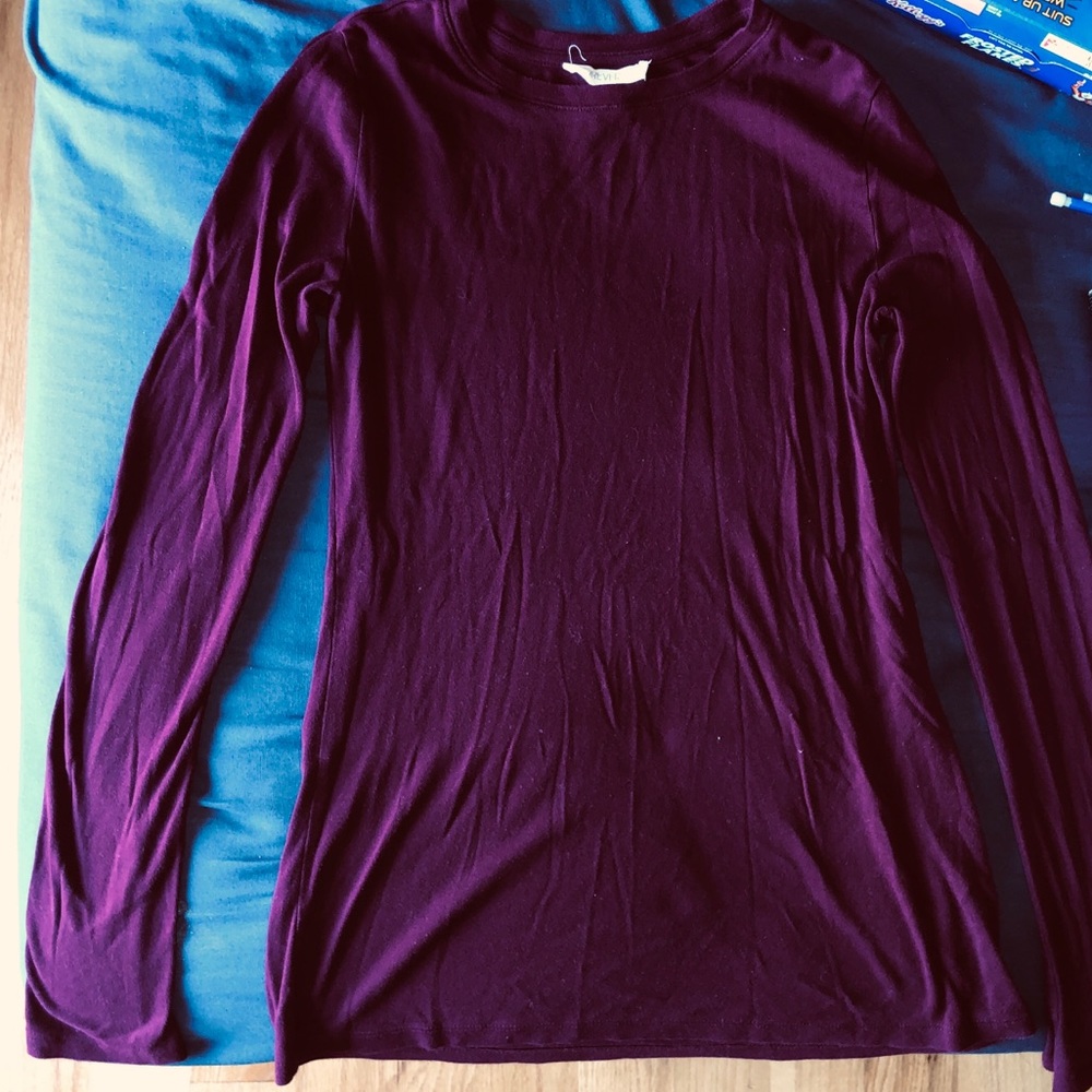 Maroon long sleeve top